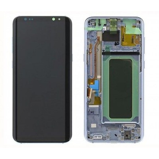 SAMSUNG GALAXY S8,G950 (GH97-20457C/20473C/20629C) TOUCH+LCD WITH FRAME SERVICE PACK VIOLET ORIGINAL